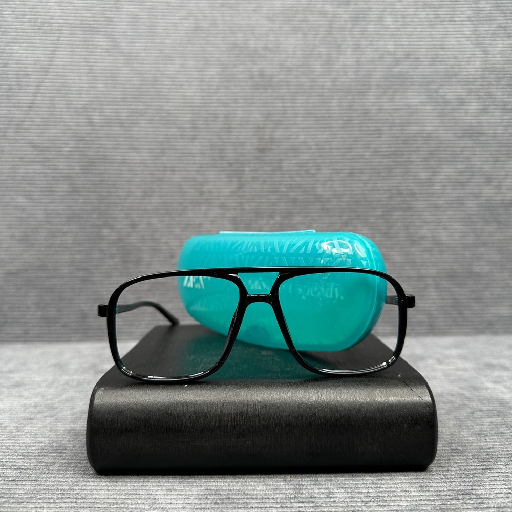 Zenni Optical Black Aviator Y2K Eyeglasses Double Bridge Retro Frame with Case